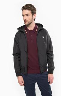 Черная ветровка с капюшоном Fred Perry
