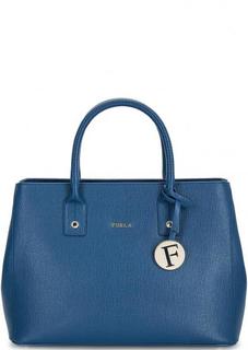 Кожаная сумка с короткими ручками и плечевым ремнем Furla