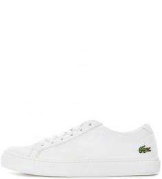 Белые кеды из натуральной кожи Lacoste