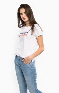 Белая футболка с разрезами по бокам Wrangler
