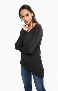 Тонкий хлопковый джемпер асимметричного кроя Replay