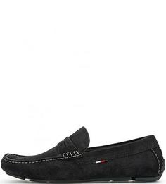 Замшевые черные мокасины Tommy Hilfiger
