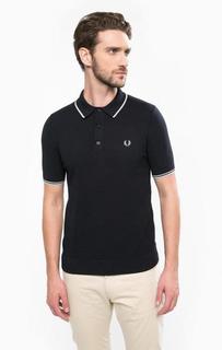 Синяя хлопковая футболка поло Fred Perry
