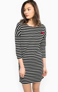 Короткое платье из хлопка в полоску Scotch&Soda