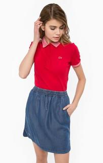 Красная футболка поло из хлопка Lacoste