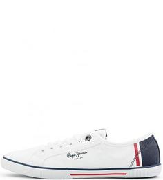 Белые кеды с втачной стелькой Pepe Jeans