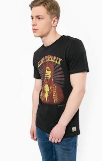 Черная футболка с принтом Jack & Jones