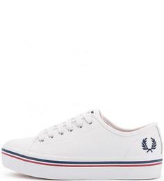 Кожаные кеды на высокой подошве Fred Perry
