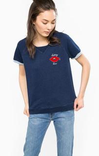 Хлопковый свитшот с короткими рукавами Scotch&Soda