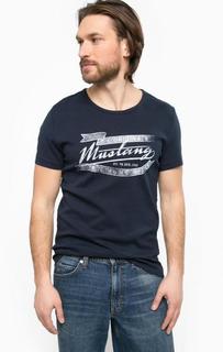Хлопковая футболка с принтом Mustang