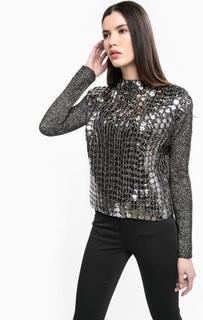 Хлопковый свитер с пайетками Guess