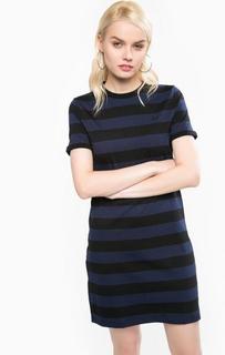 Платье-футболка из хлопка в полоску Fred Perry
