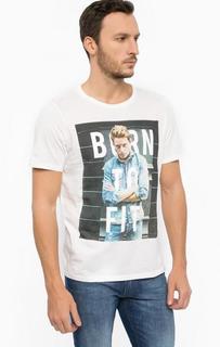 Хлопковая футболка с круглым вырезом Lee