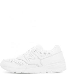 Белые кожаные кроссовки New Balance