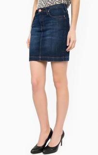 Джинсовая юбка с легкими заломами Lee