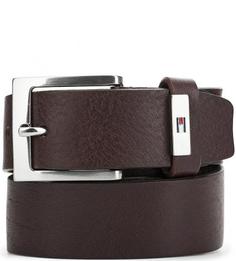 Коричневый ремень из натуральной кожи Tommy Hilfiger