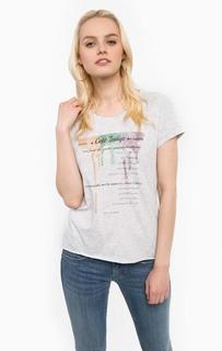 Серая футболка с принтом Mustang