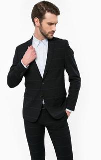 Темно-синий пиджак в полоску Antony Morato