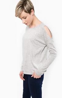 Однотонный джемпер с разрезами на плечах Tom Tailor Denim