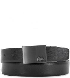 Кожаный двусторонний ремень Lacoste