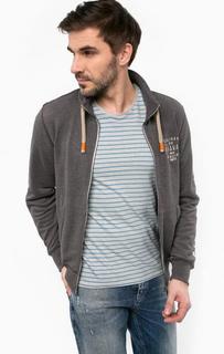 Серая толстовка на молнии с высоким воротом S.Oliver