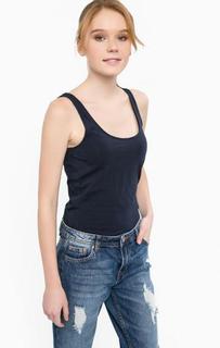 Базовая синяя майка из хлопка Tom Tailor Denim