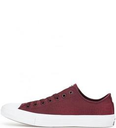 Бордовые текстильные кеды Converse