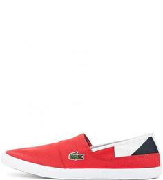 Летние слипоны красного цвета Lacoste