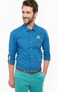 Хлопковая рубашка приталенного кроя Scotch&Soda