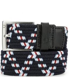 Текстильный ремень с кожаными вставками Fred Perry