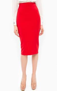 Красная юбка-карандаш с разрезом на молнии Marciano Guess