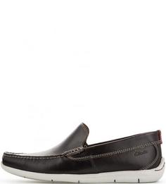 Коричневые кожаные мокасины Clarks
