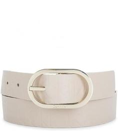 Кожаный ремень серого цвета Calvin Klein Jeans