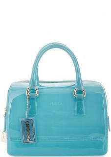 Голубая сумка с короткими ручками Furla