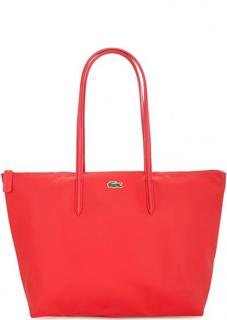 Вместительная красная сумка Lacoste