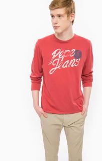 Хлопковая футболка с длинными рукавами Pepe Jeans
