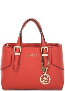 Красная сумка с короткими ручками Guess