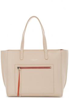 Вместительная сумка из гладкой кожи Lancaster