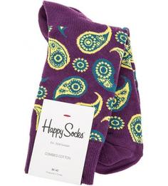 Фиолетовые хлопковые носки Happy Socks