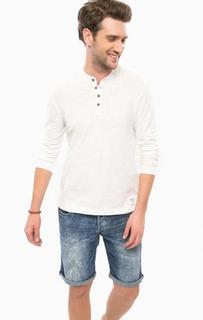 Футболка из хлопка с вырезом на пуговицах Tom Tailor Denim