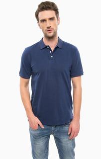 Синяя футболка поло из хлопка Lee