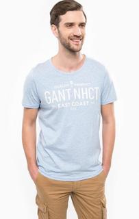 Хлопковая футболка с принтом Gant
