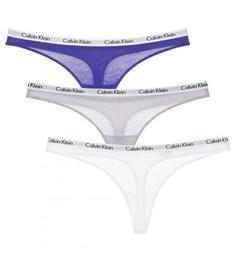Комплект из трех хлопковых трусов-стрингов Calvin Klein