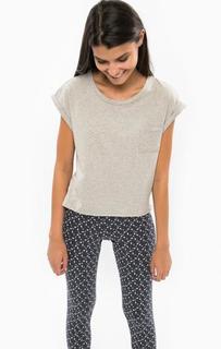 Серая хлопковая футболка Calvin Klein