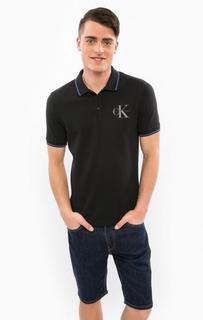 Футболка поло черного цвета Calvin Klein Jeans