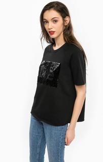 Хлопковый свитшот с короткими рукавами Lee