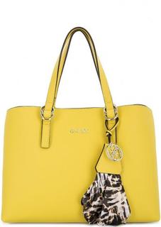 Желтая сумка с одним отделом Guess