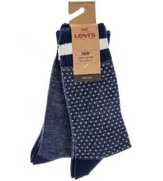 Комплект из двух хлопковых носков синего цвета Levis®