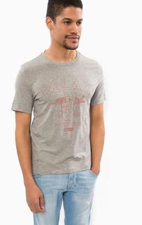 Серая футболка из хлопка Mustang