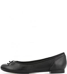 Черные кожаные балетки Clarks
